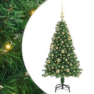 vidaXL Dirbtinė Kalėdų eglutė Žalia 120 cm PVC ir Plienas ir Plastikas