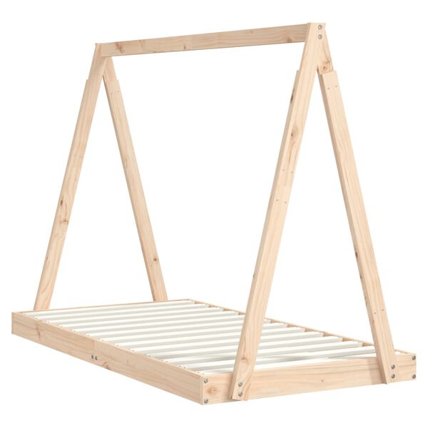 vidaXL Vaikiškos lovos rėmas, 80x160cm, pušies medienos masyvas
