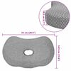 vidaXL Pagalvė su pagalve Pilka 55 x 36 x 10 cm Poliesteris