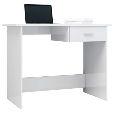 vidaXL Rašomasis stalas, baltos spalvos, 100x50x76cm, apdirbta mediena