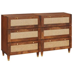 vidaXL &Scaron;oninė spintelė 2 vnt. 60 x 33,5 x 75 cm Kietas mango medis