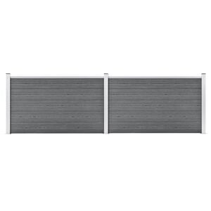 vidaXL Sodo tvora, pilkos spalvos, 353x106cm, WPC