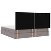 vidaXL Lova su daiktų laikymo vieta ir LED su LED Taupe 200 x 200 cm