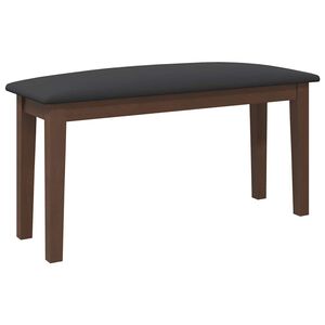 vidaXL Suoliukas 90 cm Ruda medžio masyvo guma