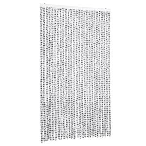 vidaXL Užuolaida nuo musių, &scaron;viesiai/tamsiai pilka, 118x220cm, &scaron;enilis