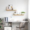 vidaXL Sieninė lentyna 2 pcs Smėlio 90 x 23,5 x 4 cm Apdirbta mediena