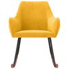 vidaXL Supama kėdė, geltonos spalvos, aksomas