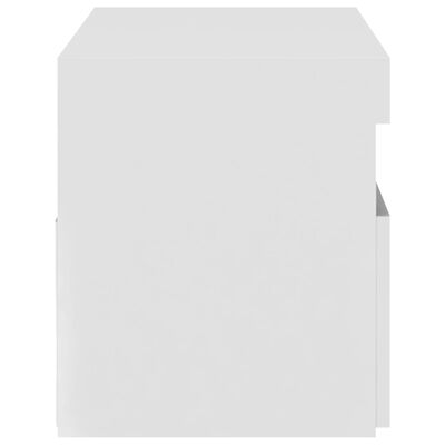 vidaXL Televizoriaus spintelė su LED, balta, 75x35x40cm, blizgi