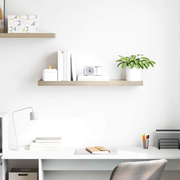 vidaXL Pakabinama sieninė lentyna, ąžuolo spalvos, 90x23,5x3,8cm, MDF