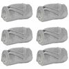 vidaXL Mesti antklodės 6 vnt. Pilka 150 x 200 cm 4.68 kg Flysas