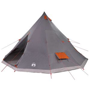 vidaXL Tipi palapinė Pilka ir oranžinė 560 x 560 x 300 cm tafta