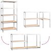 vidaXL Sandėliavimo lentyna, 5 auk&scaron;tų, sidabrinė, plienas ir mediena