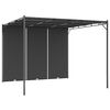 vidaXL Sodo pavėsinė su &scaron;onine užuolaida, antracito spalvos, 3x3x2,25m