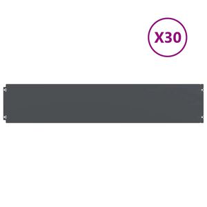 vidaXL Vejo kra&scaron;tas 30 vnt. 20 x 103 cm &Scaron;altai valcuotas plienas