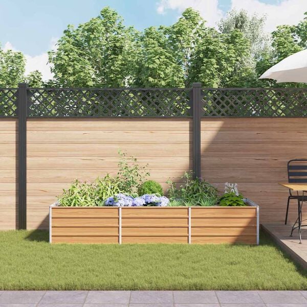 vidaXL Auk&scaron;tas sodo lovelis, sidabrinis, 240x80x45cm, plienas