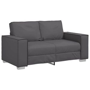 vidaXL Dvivietė sofa Pilka 160 cm Dirbtinė oda