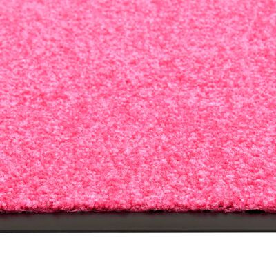vidaXL Durų kilimėlis, rožinės spalvos, 60x90cm, plaunamas