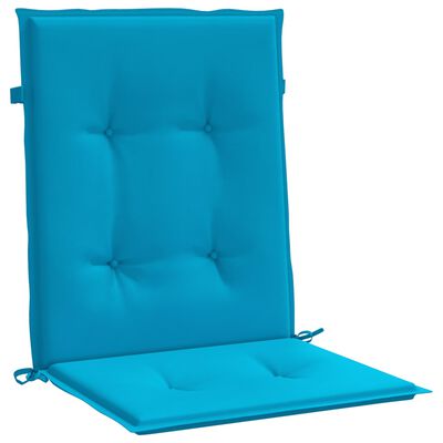 vidaXL Sodo kėdės pagalvėlės, 4vnt., mėlynos, 100x50x3cm, audinys