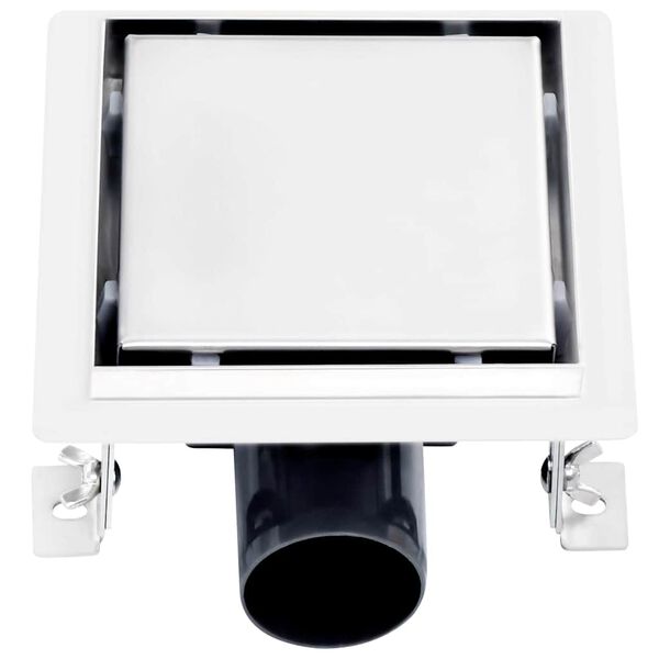 vidaXL Du&scaron;o latakas su 2-1 dangteliu, 15x15cm, nerūdijantis plienas