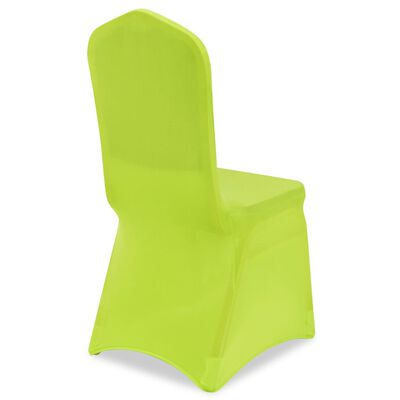 vidaXL Tamprūs užvalkalai kėdėms, 4 vnt., Žalios spalvos