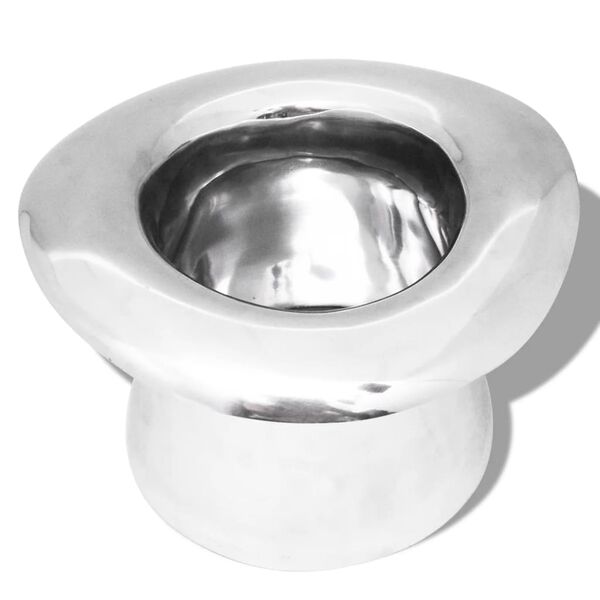 vidaXL Skrybėlės formos indas &scaron;ampanui, aliuminis, sidabro sp.