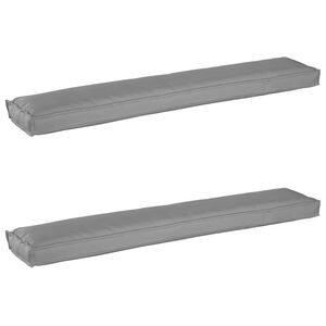 vidaXL Pallet pagalvių rinkinys 2 pcs Pilka 200 x 40 x 8 cm