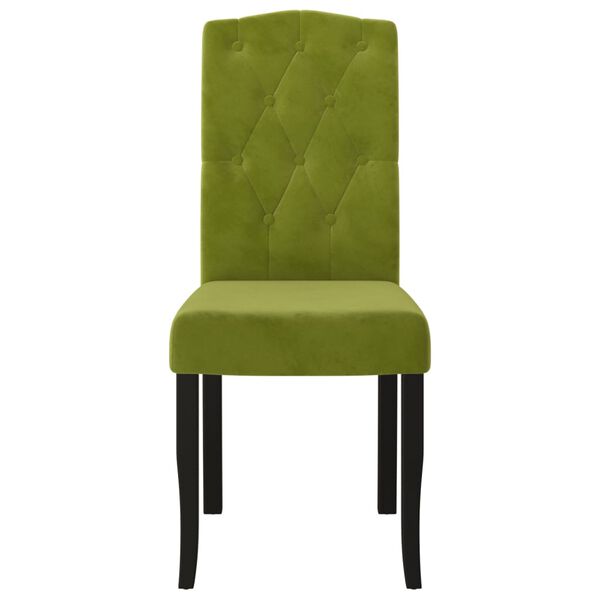 vidaXL Valgomojo kėdės, 2vnt., &scaron;viesiai žalios spalvos, aksomas