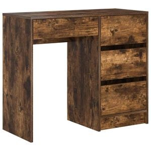 vidaXL Stalas Rūkyta ąžuolas Apdirbta mediena 90 x 37.5 x 75 cm