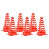 vidaXL Futbolo kūgiai, 6vnt., oranžinės, 13x13x22,5cm