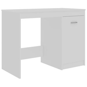 vidaXL Ra&scaron;omasis stalas, baltos spalvos, 100x50x76cm, apdirbta mediena