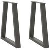 vidaXL Valgomojo stalo kojos, V formos, 2 vnt., antracito spalvos, 50x(72-73,3) cm, plienas