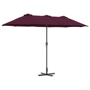 vidaXL Sodo skėtis 370 x 197 x 239 cm Poliesteris ir aliuminis