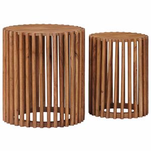 vidaXL &Scaron;oninių staliukų komplektas su saugykla Ruda 40 x 40 x 45 cm