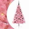 vidaXL Dirbtinis prie&scaron;&scaron;ventinis eglutė su &scaron;viesomis Rožinė 150 cm PVC