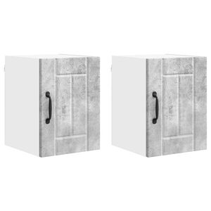 vidaXL Sieninė spintelė LUCCA 2 pcs Betono pilka 30 x 31 x 40 cm