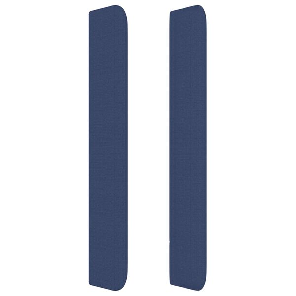 vidaXL Galvūgalis su auselėmis, mėlynas, 93x16x118/128cm, audinys