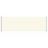 vidaXL I&scaron;traukiama &scaron;oninė kiemo pertvara, kreminės spalvos, 200x600cm