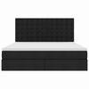 vidaXL Lova su daiktų laikymo vieta ir čiužiniu Juoda 180 x 200 cm