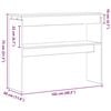 vidaXL Konsolinis stalas Juodas ąžuolas 80 x 30 x 102 cm