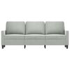 vidaXL Trivietė sofa, šviesiai pilkos spalvos, 180cm, aksomas
