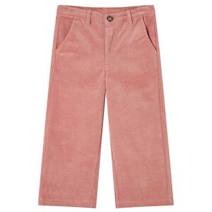 vidaXL Vaiki&scaron;kos kelnės, sendintos rožinės spalvos, velvetas, 92 dydžio