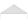 vidaXL Proginės palapinės stogas, baltas, 5x10 m