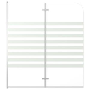 vidaXL Vonios pertvara, skaidri, 120x140cm, grūdintas stiklas