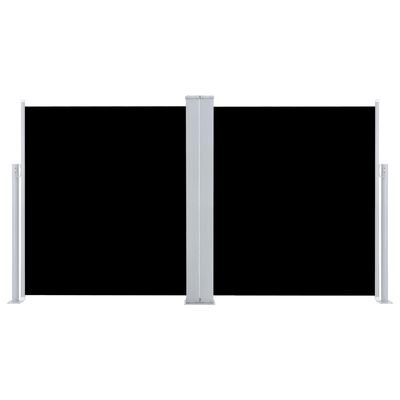 vidaXL Ištraukiama šoninė pertvara, juodos spalvos, 140x600cm