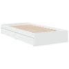 vidaXL Lovos rėmas su stalčiais, baltas, 90x200cm, apdirbta mediena