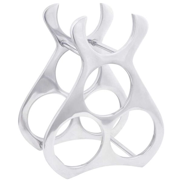 vidaXL Vyno stovas Sidabro 23 x 14 x 28 cm Aliuminis