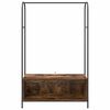 vidaXL Drabužių stovas su saugykla Rudas ąžuolas 100 x 44 x 160 cm