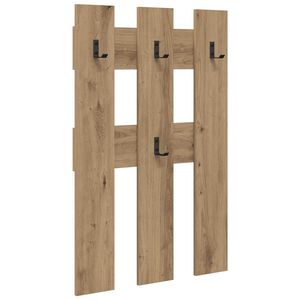 vidaXL Prikabinamas paltas Sieninis Amatininkų ąžuolas 65 x 3 x 100 cm