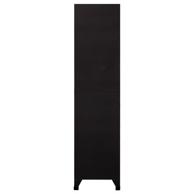 vidaXL Persirengimo spintelė, juodos spalvos, 90x45x180cm, plienas