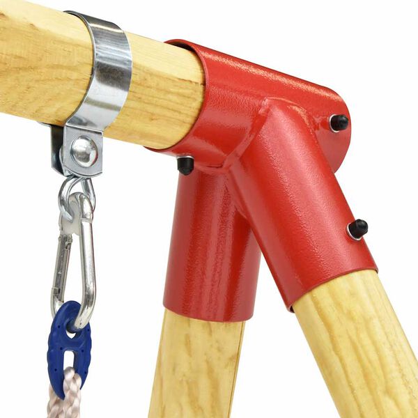 vidaXL Sūpynių komplektas, 230x130x166cm, pu&scaron;ies mediena